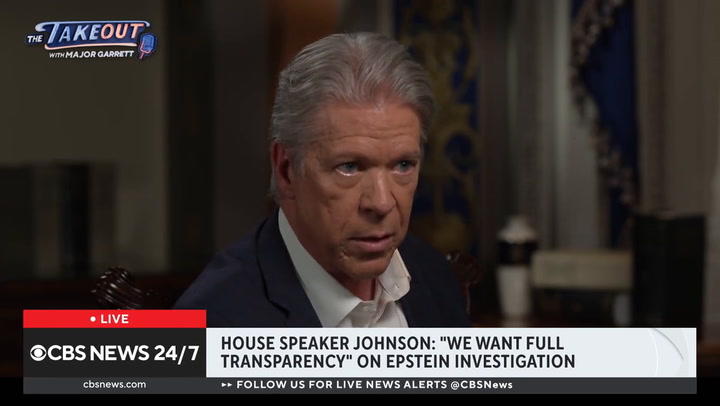 The House speaker said the controversy around Epstein was “not a hoax,” frustrating the president’s effort to bury the issue.